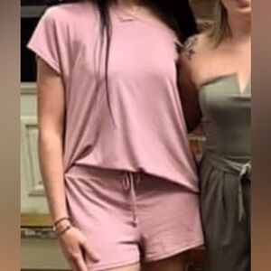 Dusty rose color top and bottom set